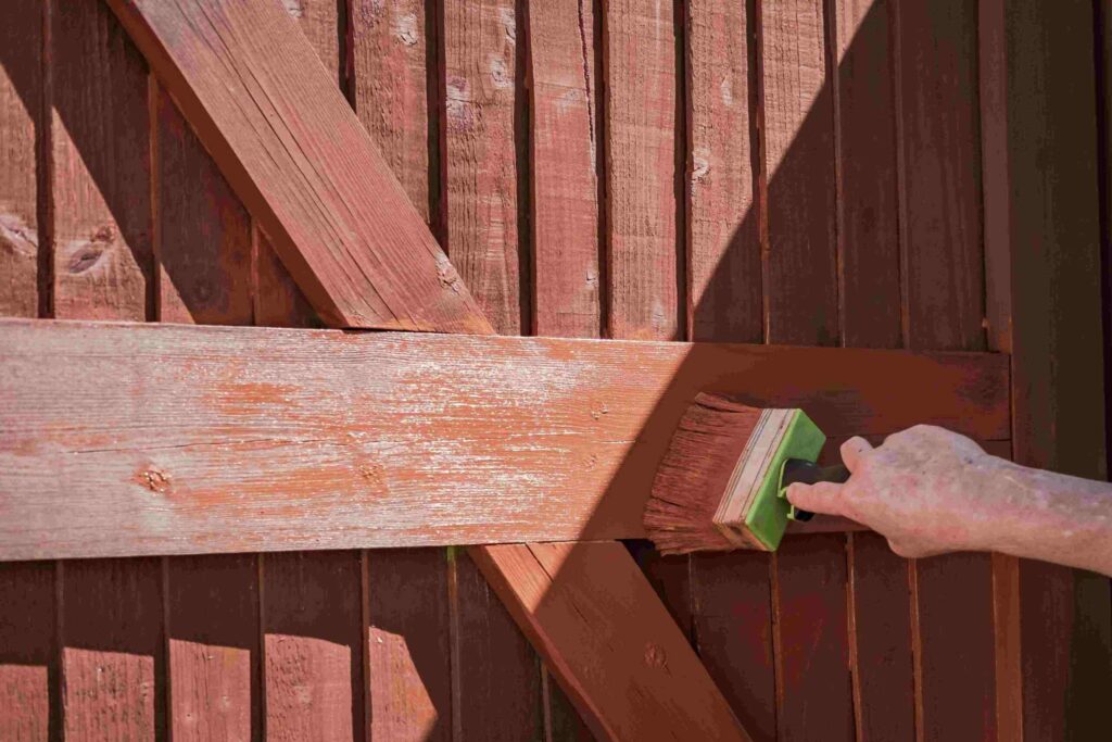 How to restain a wood fence